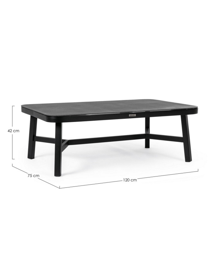 MESA CENTRO MAKATEA 120X75 NEGRO XK04