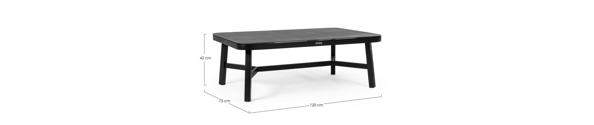 MESA CENTRO MAKATEA 120X75 NEGRO XK04