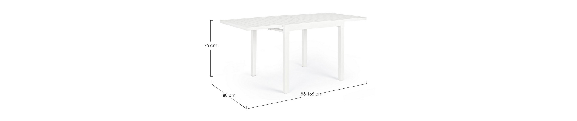 MESA EXT. PELAGIUS 83-166X80 BLANCO YK11
