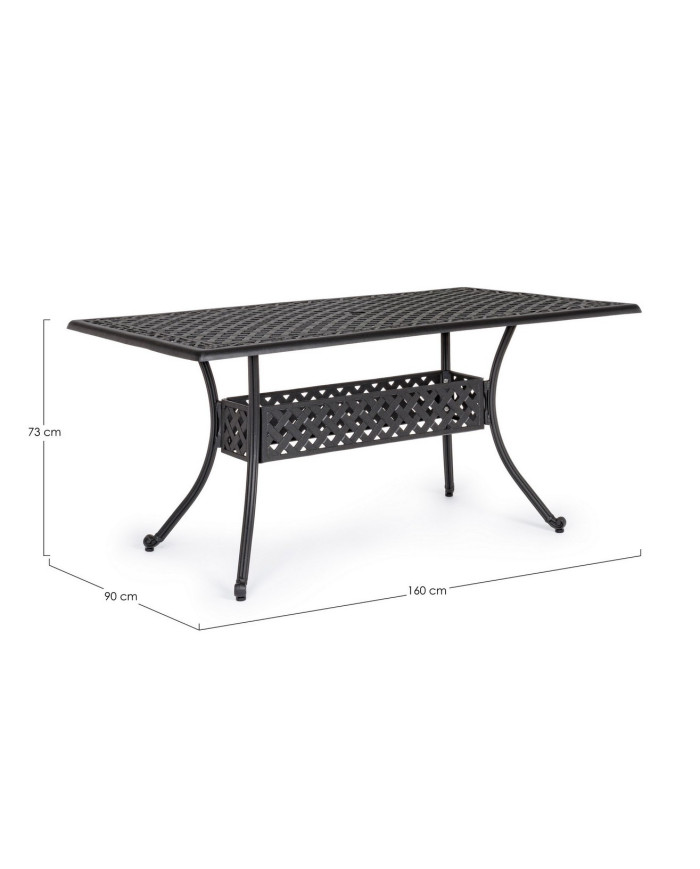 MESA IVREA RECT 160X90 ANTRACITA