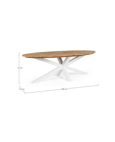 MESA PALMDALE OV 240X110 BLANCO RT01