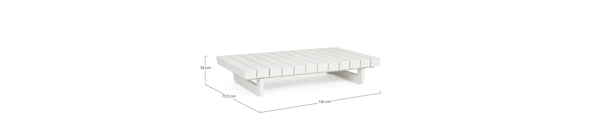 TAVOLINO INFINITY 126X73.5 BIANCO WG20