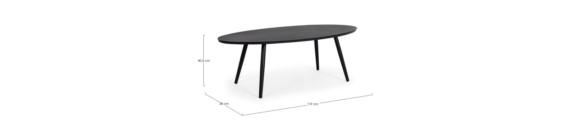 TAVOLINO SPACE 119X58 INK QS23
