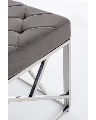 BANCO RAYAN TERCIOPELO GRIS 97X44