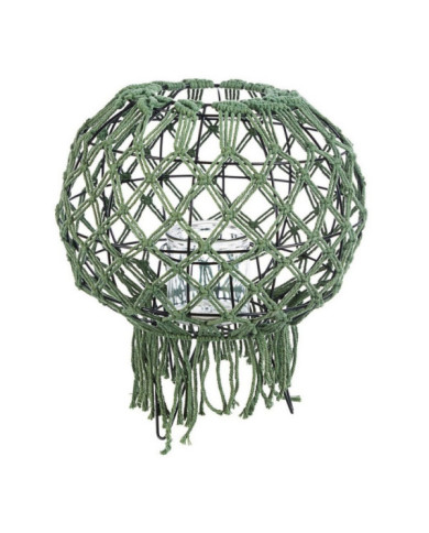 FAROL MACRAMÉ VERDE H38