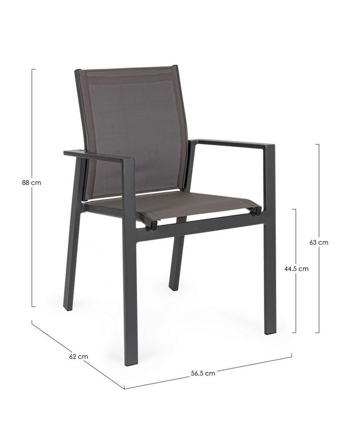 SILLA C-BR CROZET DARK ANTRACITA SJ61