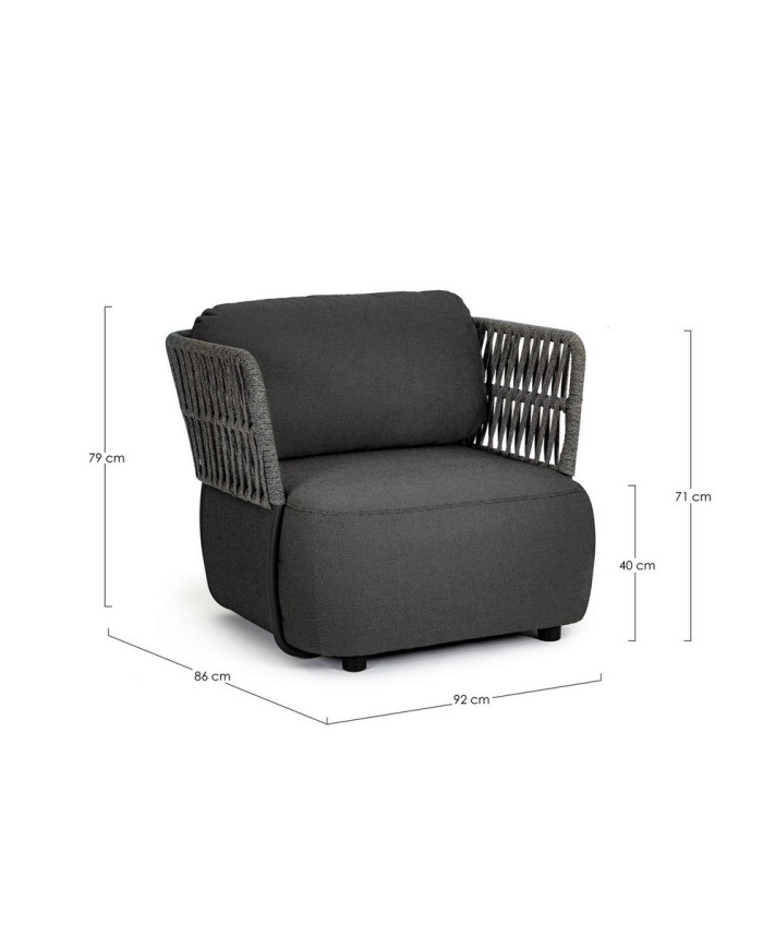 POLTRONA C-C PALMER ANTRACITE