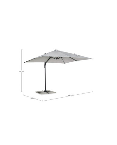 SOMBRILLA EX. INES 3X3 ANTR-GRIS CL LED