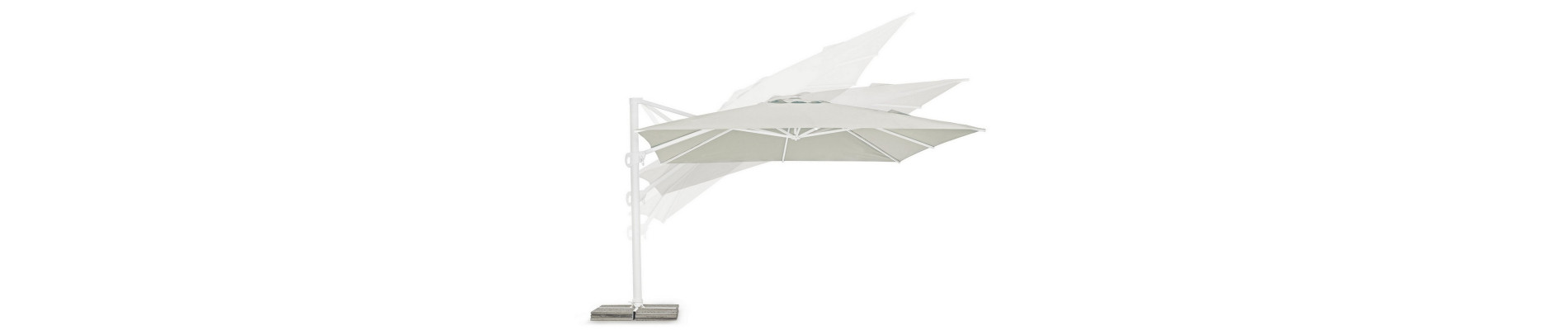 SOMBRILLA EXCÉNTRICA EDEN 4X4 BLANCA-NAT