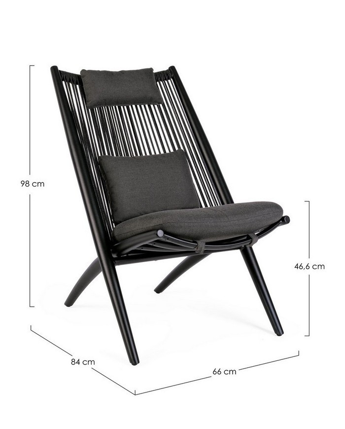TUMBONA LOUNGE C-COJ ALOHA NEGRO XK04