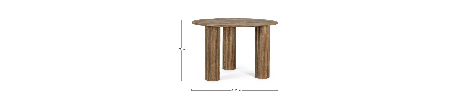 MESA DACCA MARRÓN D120