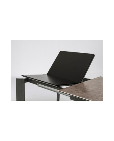 MESA EXT BRIVA GRIS-NEGRO 160-220X90