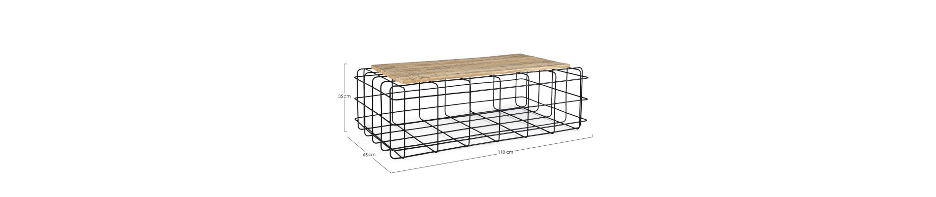 MESITA AUX TRELLIS RECT 110X65