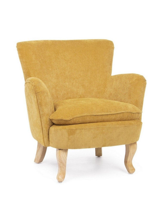 POLTRONA CHENILLE OCRE