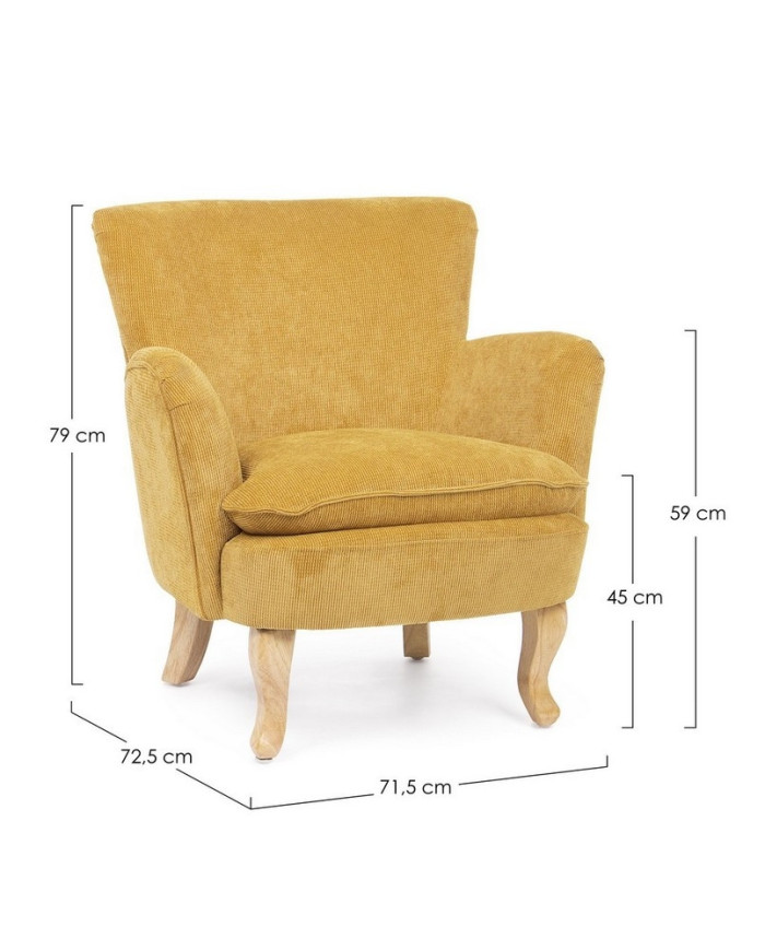 POLTRONA CHENILLE OCRE