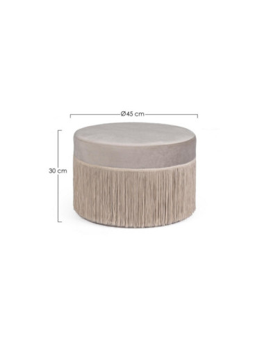 POUF LEILANI GRIS CLARO D45