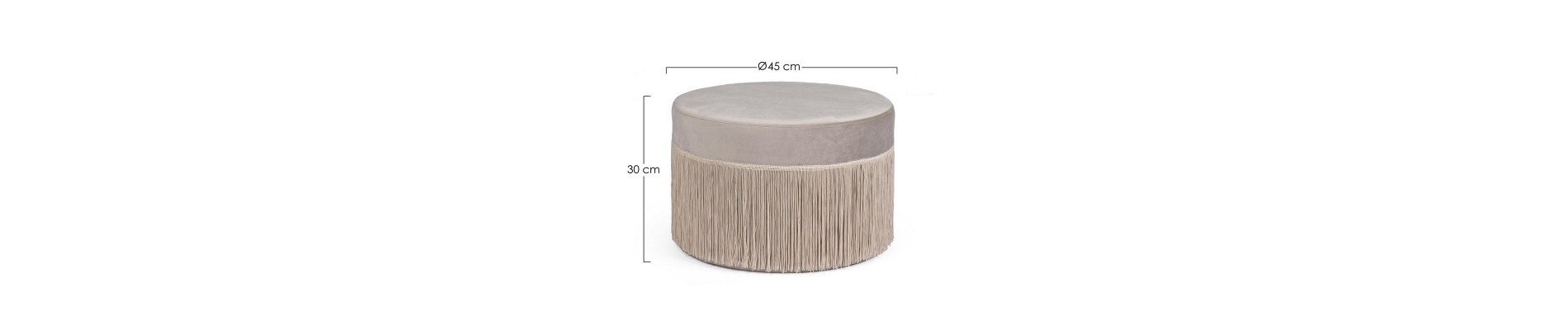 POUF LEILANI GRIS CLARO D45