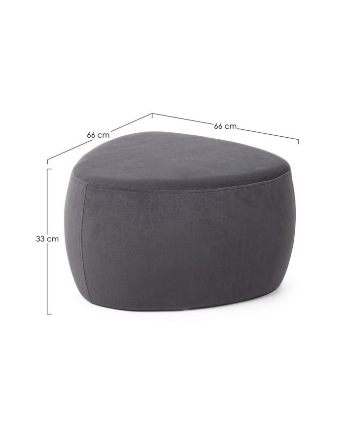 POUF STONE GRIS OSCURO L