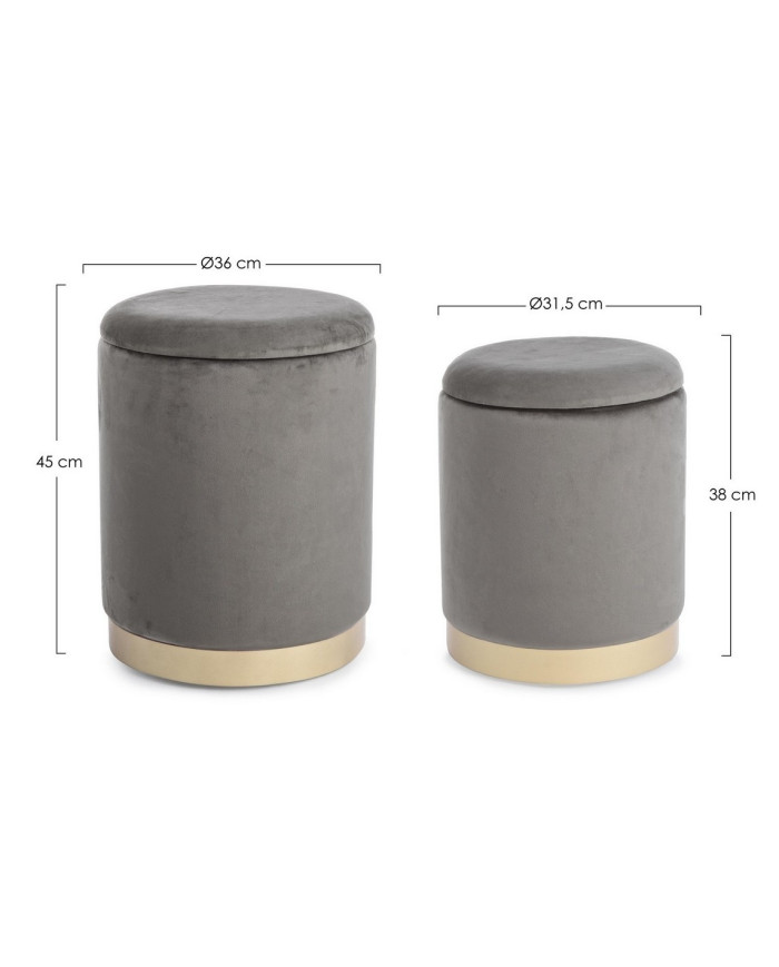 SET2 POUF CONT POLINA GRIS