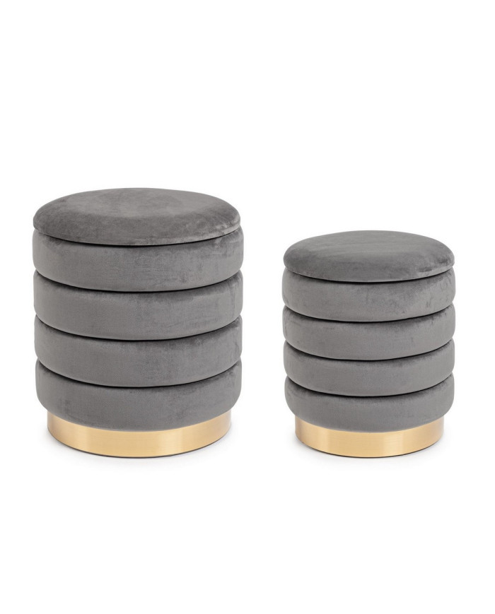 SET2 POUF CONTENEDOR DARINA GRIS