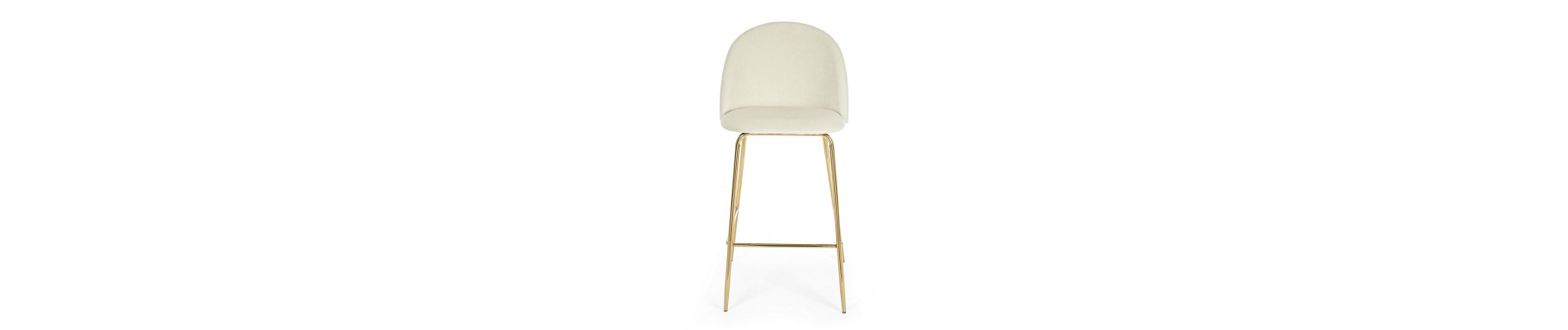 SGABELLO BAR CARRY TERCIOPELO BLANCO
