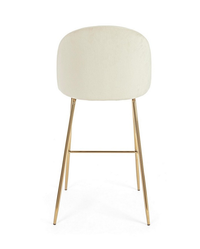 SGABELLO BAR CARRY TERCIOPELO BLANCO