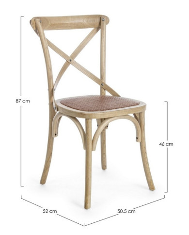 SILLA CROSS MARRÓN NATURAL