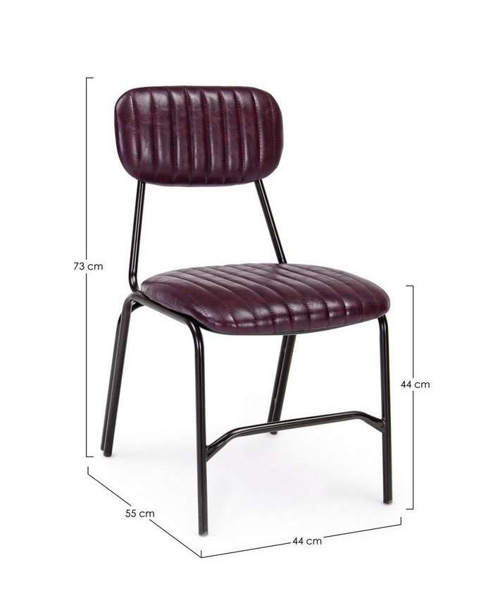 SILLA DEBBIE BORDEAUX VINTAGE