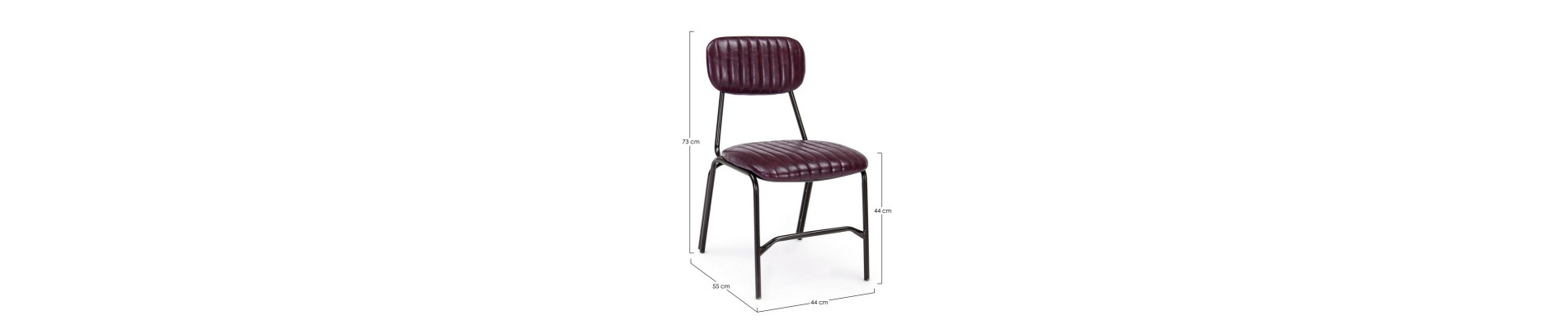 SILLA DEBBIE BORDEAUX VINTAGE