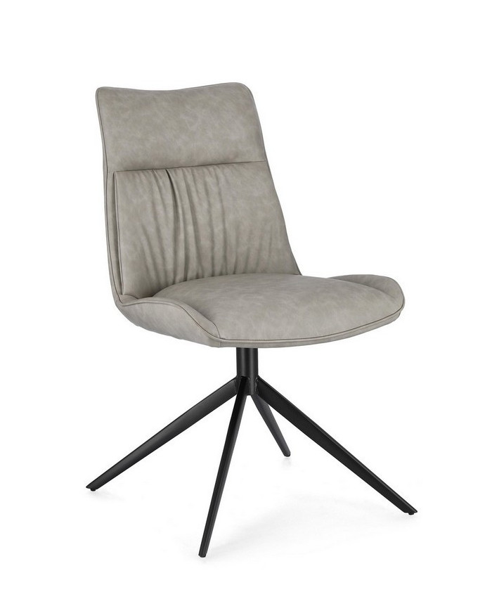 SILLA JORDAN PU GRIS PALOMA