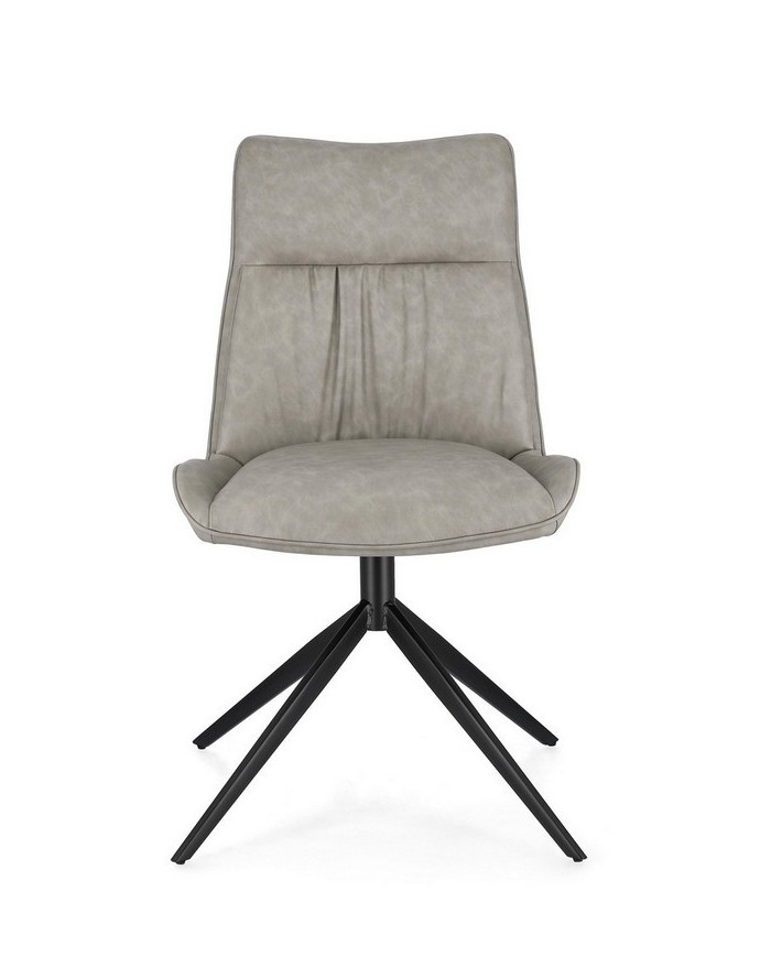 SILLA JORDAN PU GRIS PALOMA
