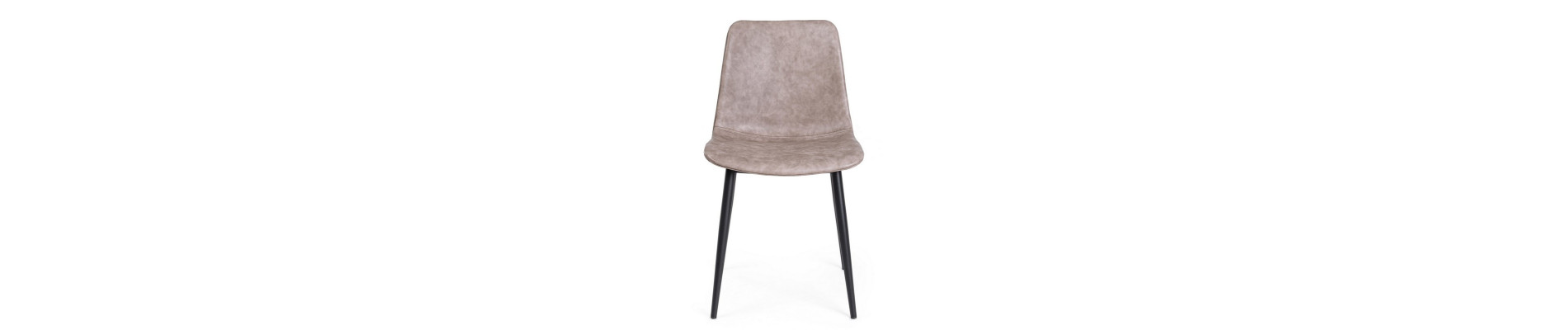SILLA KYRA PU BEIGE VINT. ESTRUCT. NEGRO