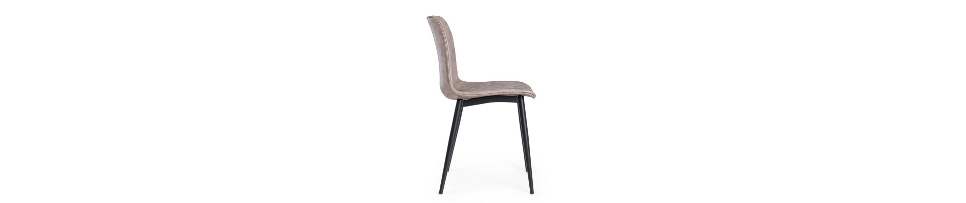 SILLA KYRA PU BEIGE VINT. ESTRUCT. NEGRO