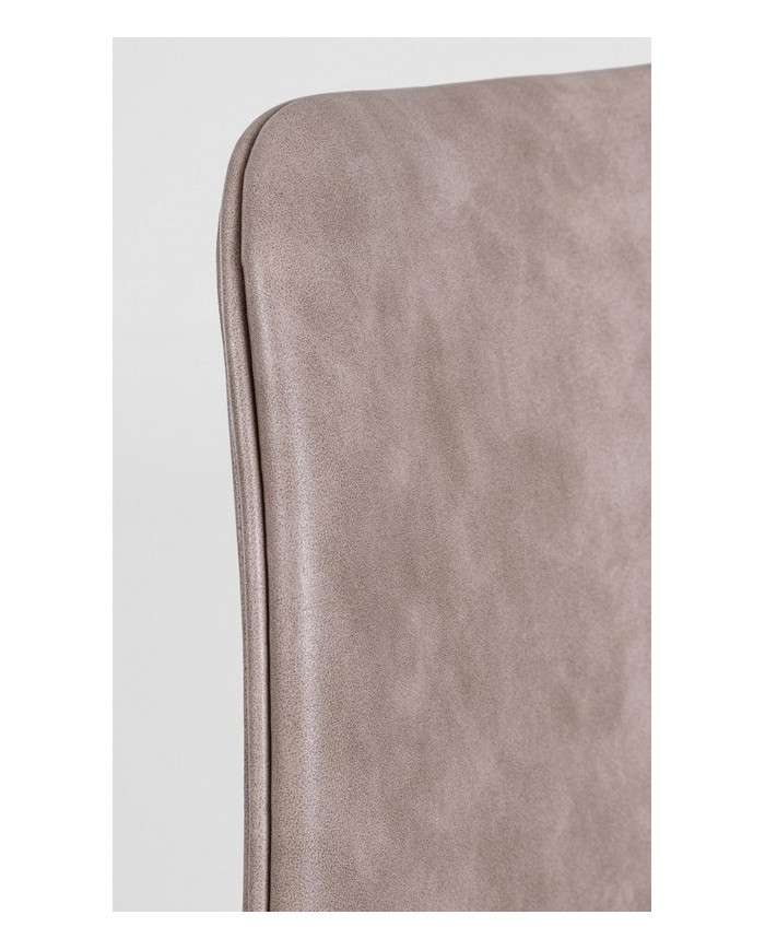 SILLA KYRA PU BEIGE VINT. ESTRUCT. NEGRO