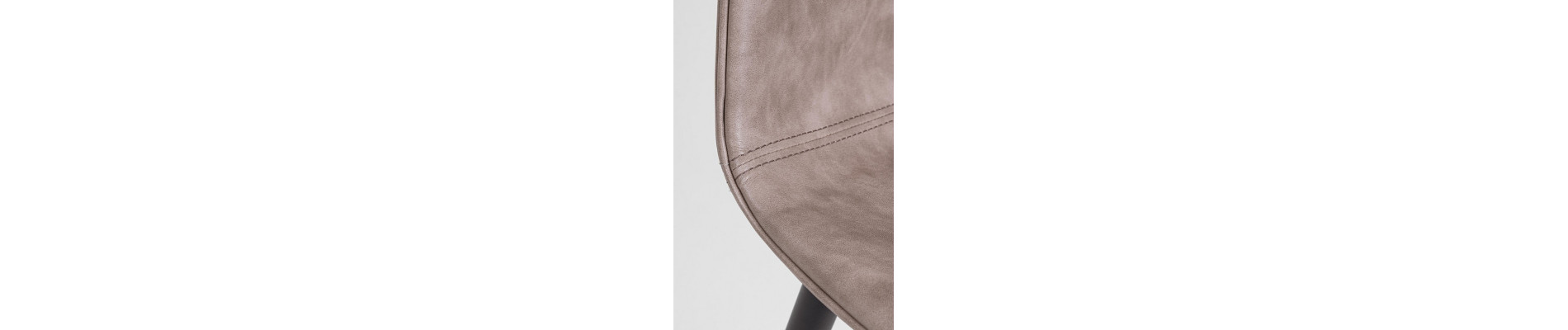 SILLA KYRA PU BEIGE VINT. ESTRUCT. NEGRO