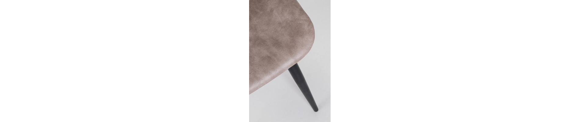 SILLA KYRA PU BEIGE VINT. ESTRUCT. NEGRO