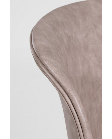 SILLA LOFT PU BEIGE VINT. ESTRUCT. NEGRO