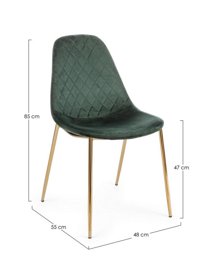 SILLA TERRY TERCIOPELO VERDE OSC