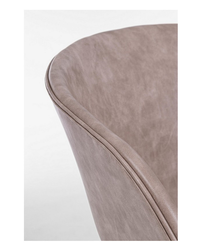 SILLA WARHOL BLANCO PU BEIGE VINTAGE