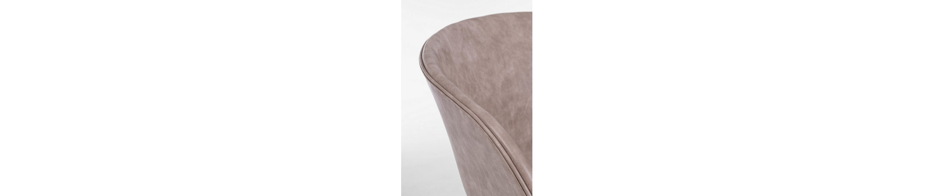 SILLA WARHOL BLANCO PU BEIGE VINTAGE