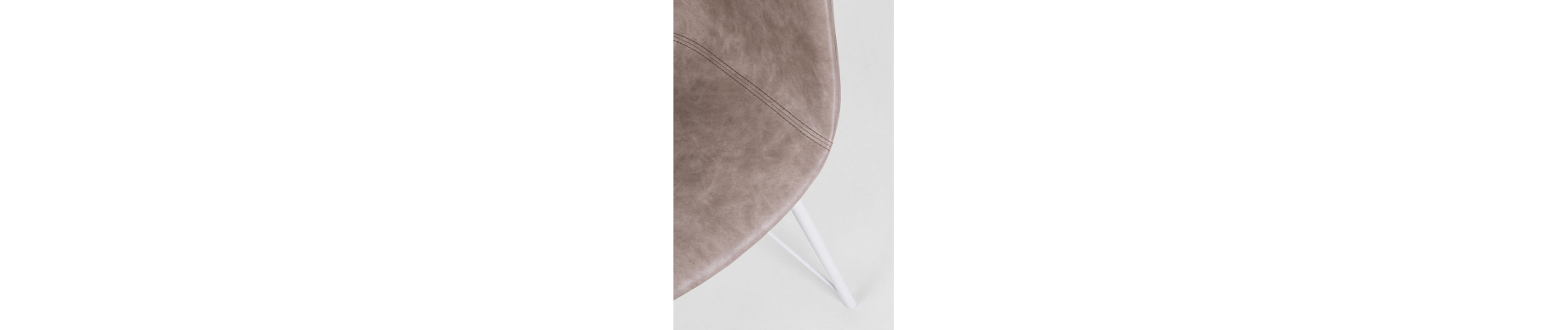 SILLA WARHOL BLANCO PU BEIGE VINTAGE