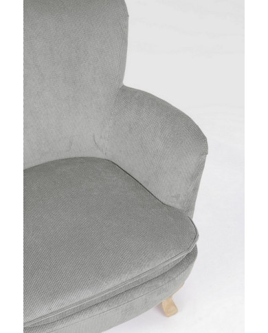 SILLÓN CHENILLE GRIS CLARO