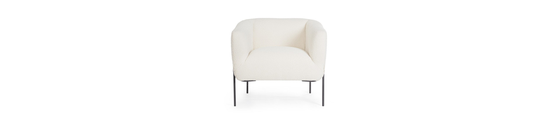 SILLÓN CLAUDINE BLANCO BUCLÉ