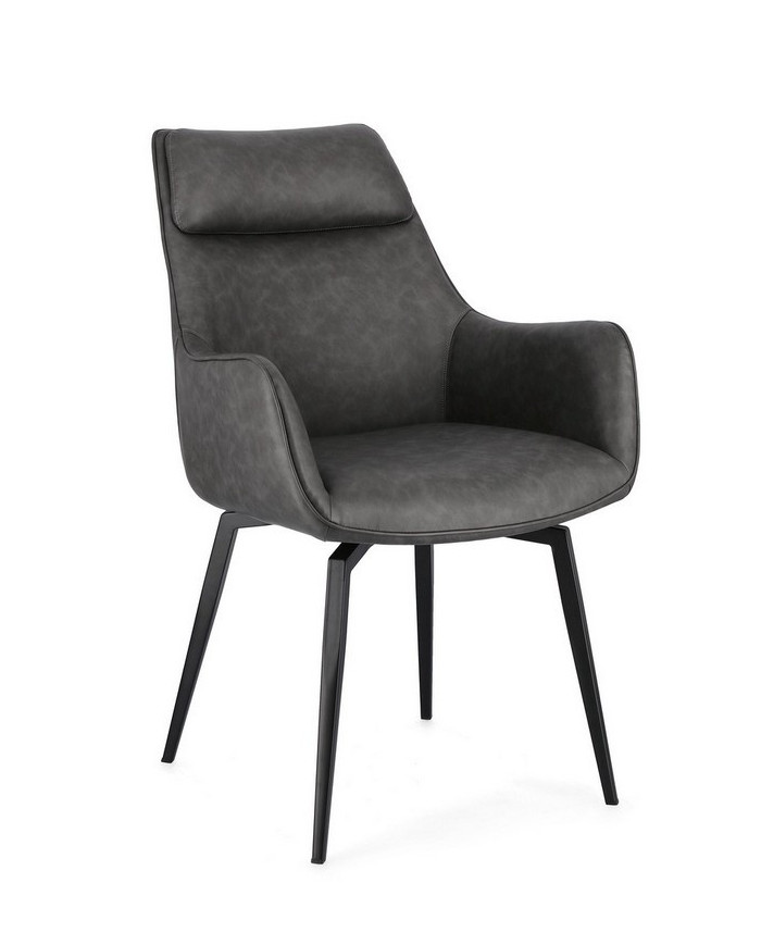SILLÓN LAWRENCE PU ANTRACITA