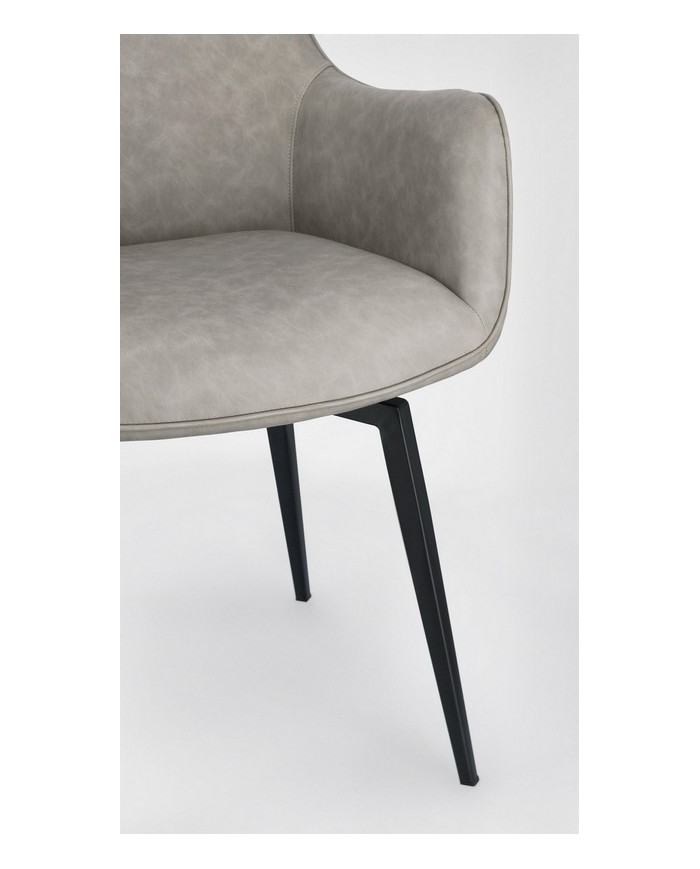 SILLÓN LAWRENCE PU GRIS PALOMA