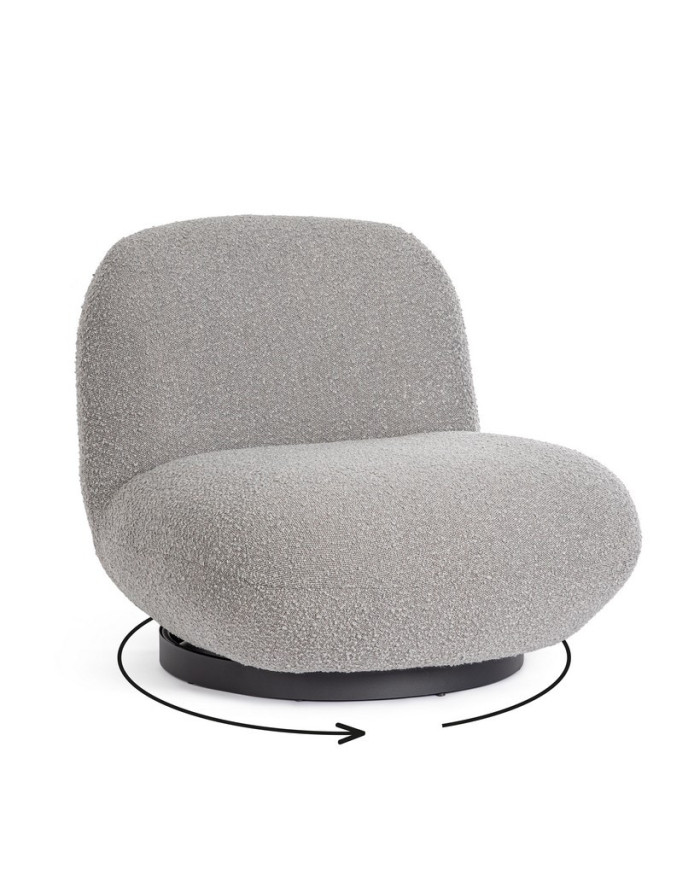 SILLÓN MARGOT GIRAT GRIS BUCLÉ