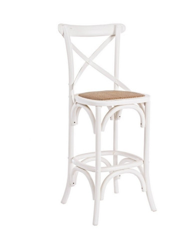 TABURETE BAR CROSS BLANCO