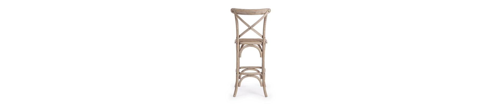 TABURETE BAR CROSS GRIS NATURAL
