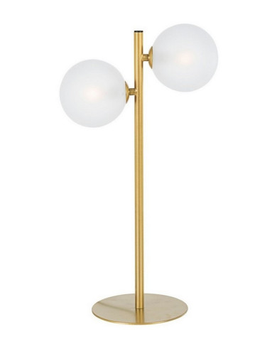 LÁMPARA DE MESA BALLS 2LUCES ORO H54