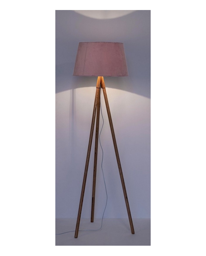 LÁMPARA DE PIE WALLAS TRIPODE ROSA H152